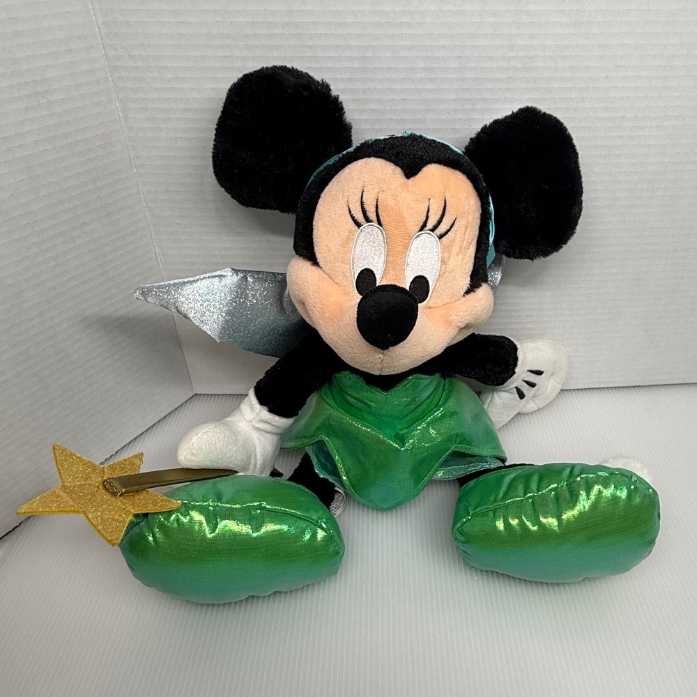 Minnie Mouse Dressed as Tinker Bell 12" Plush Disneyland Walt Disney World
